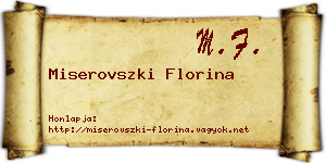 Miserovszki Florina névjegykártya